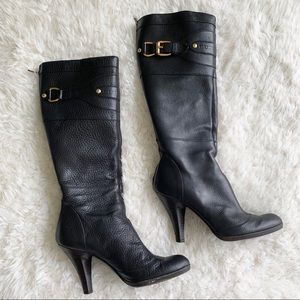 Burberry leather riding boots